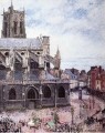 La iglesia de Saint Jacues Dieppe tiempo lluvioso 1901 Camille Pissarro